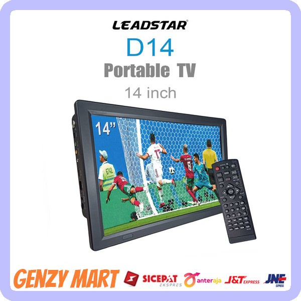 Video Tv Leadstar Portable Hd Tv Monitor 14 Inch Dvb-T2 + Analog D14