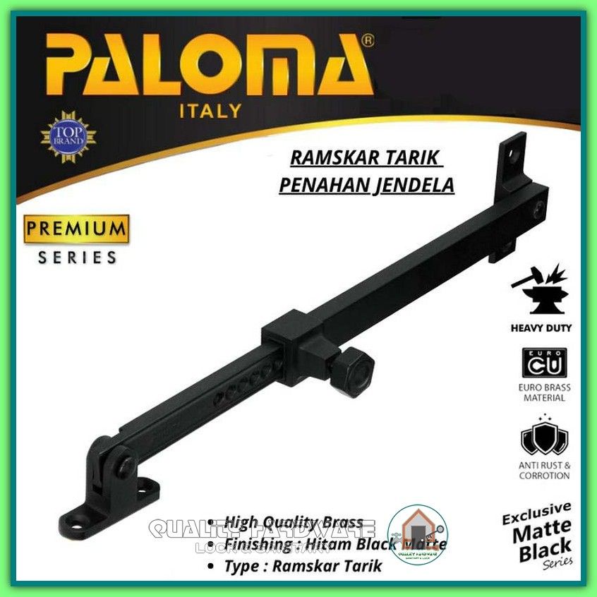 Ramskar Penahan Jendela Paloma QHRKP 605 Lamskar Jendela Hitam Kuningan Brass Lamskar Jendela Murah 