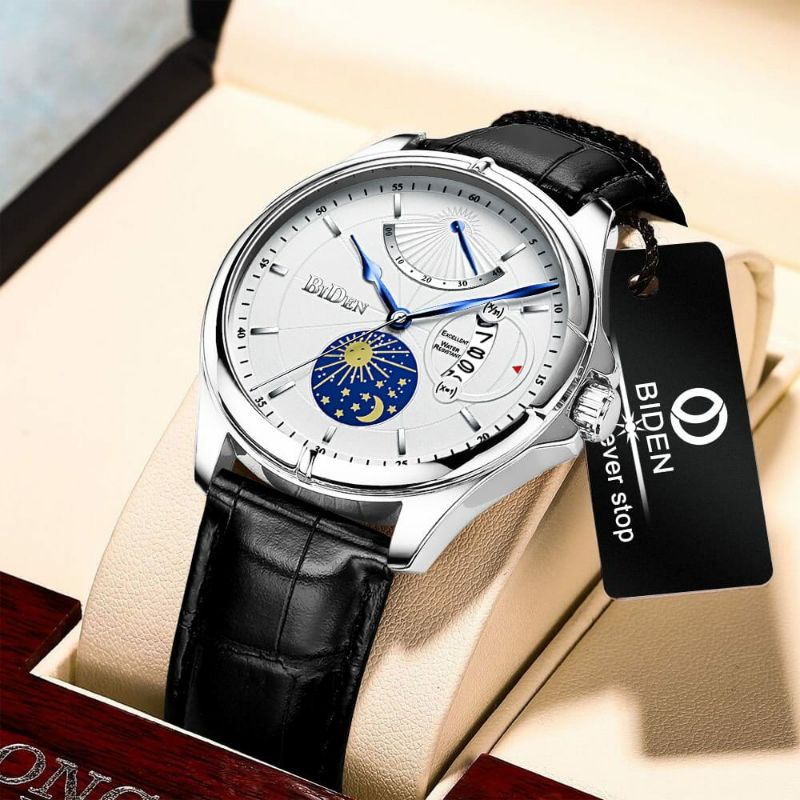 BIDEN 0396 KULIT JAM TANGAN PRIA TERLARIS FASHION OUTDOOR KASUAL PRIA ORIGINAL