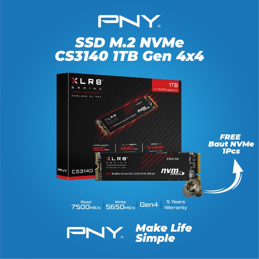 PNY SSD CS3140 M2 NVME GEN 4 - 1TB