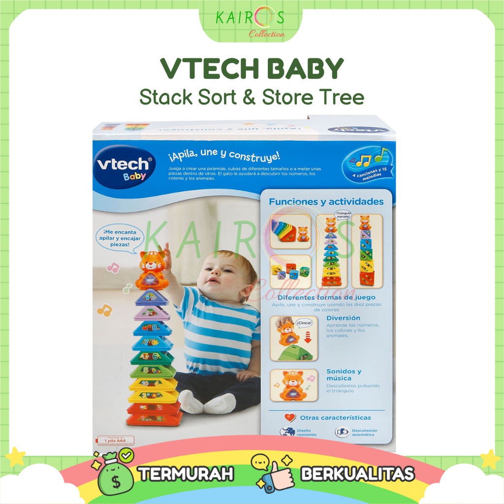 Vtech Baby Stack Sort &amp; Store Tree Mainan Edukasi Anak