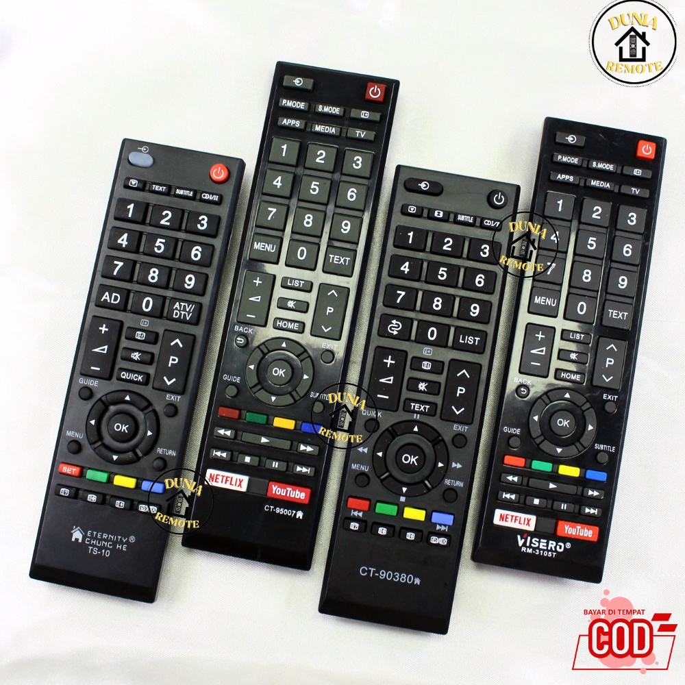 Remot Remote SMART TV TOSHIBA REGZA ANDROID TV LCD LED MULTI UNIVERSAL