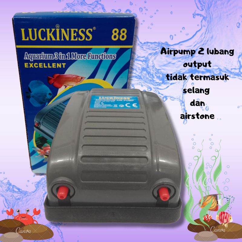 AirPump Aerator udara Dua Lubang LUCKINESS 88