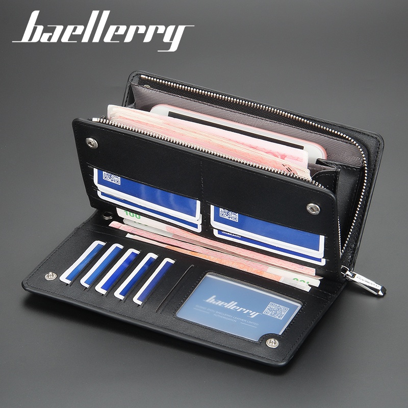 BAELLERRY C2353 Dompet Pria Panjang Bahan Kulit PU Leather Premium WATCHKITE WKOS