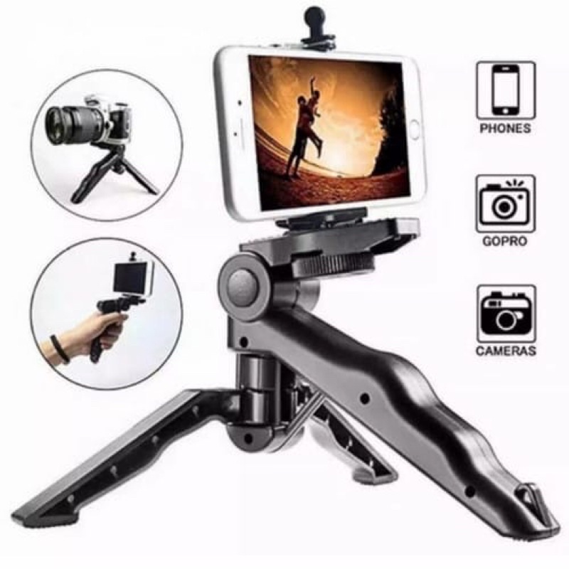 TRIPOD DAN HOLDER MINI HD-32 2IN1 NEW MODEL HANDLED TRIPOD PHONE HOLDER +HOLDER U