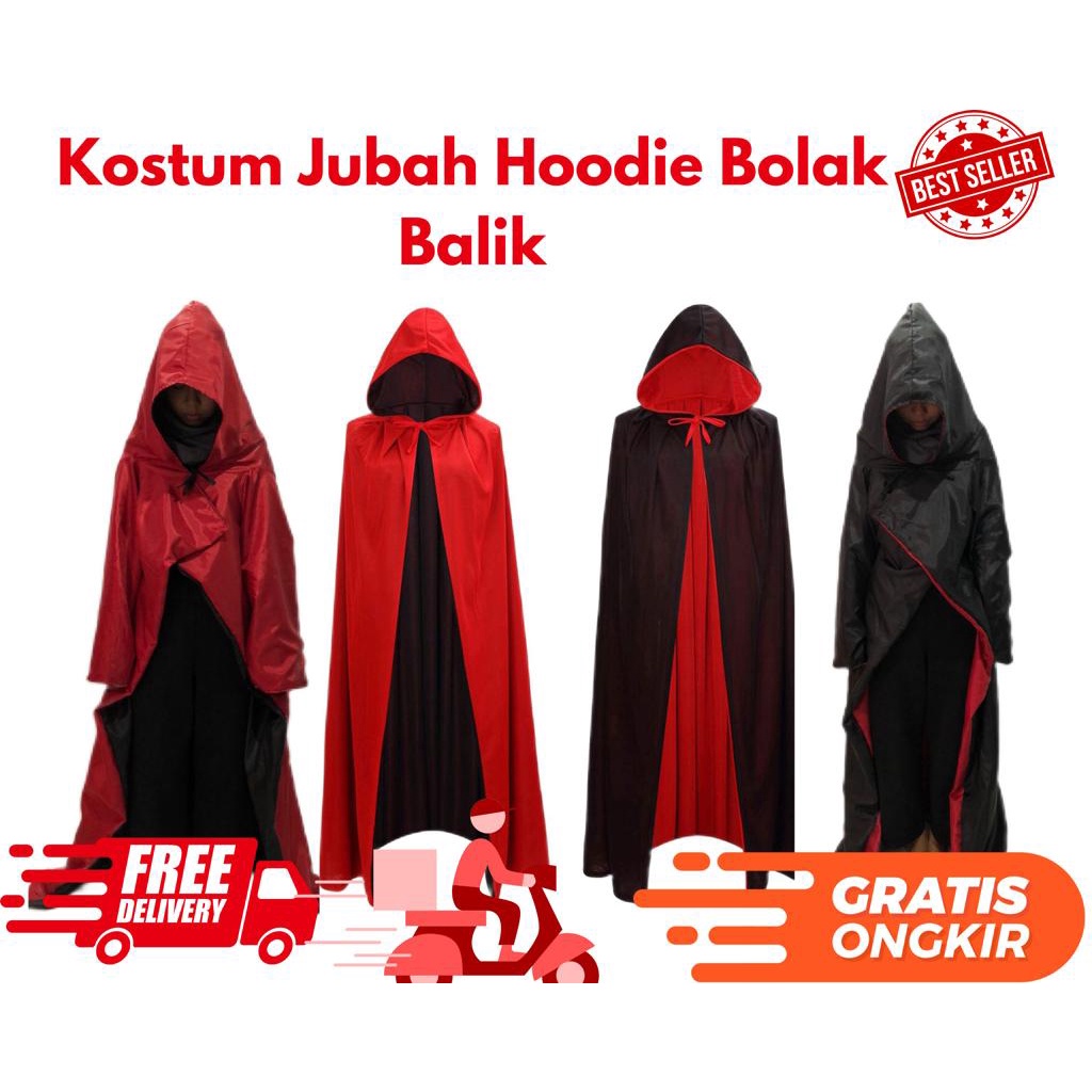 jubah merah halloween