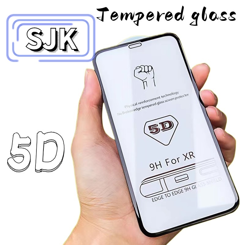 Tempered Glass - 5D Clear for iPhone 14 Pro Max Screen Protector 13Mini 12Mini 11 12 13 Pro Max X XS Max 6S 7 8 Plus