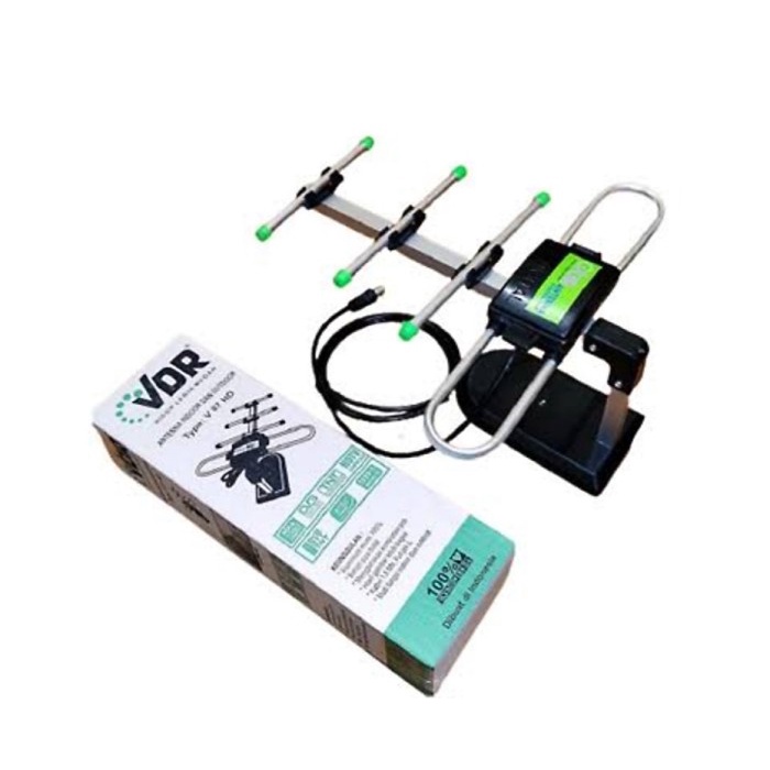 Antena TV Digital Indoor & Outdoor + Kabel Sinyal Kuat VDR V87 HD