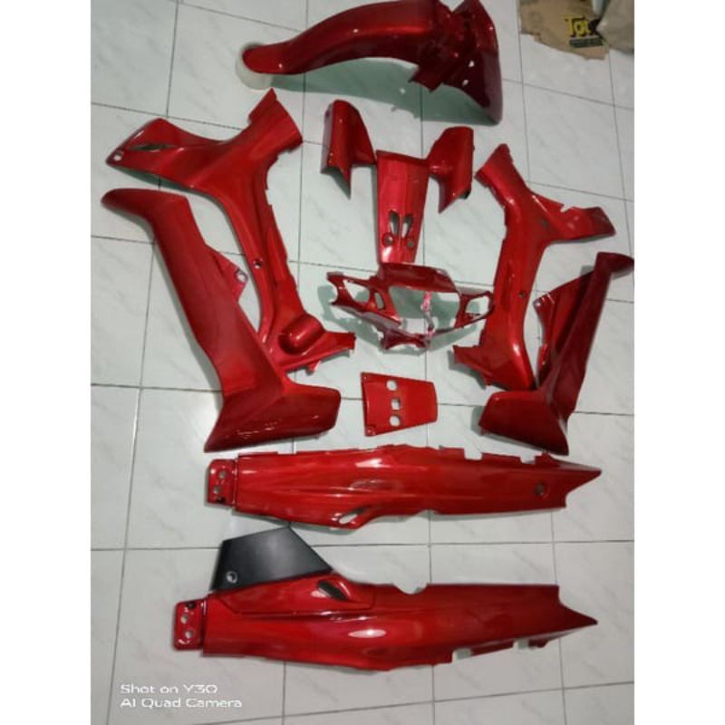 Cover body halus full set yamaha fiz r full merah maroon yamaha fiz r