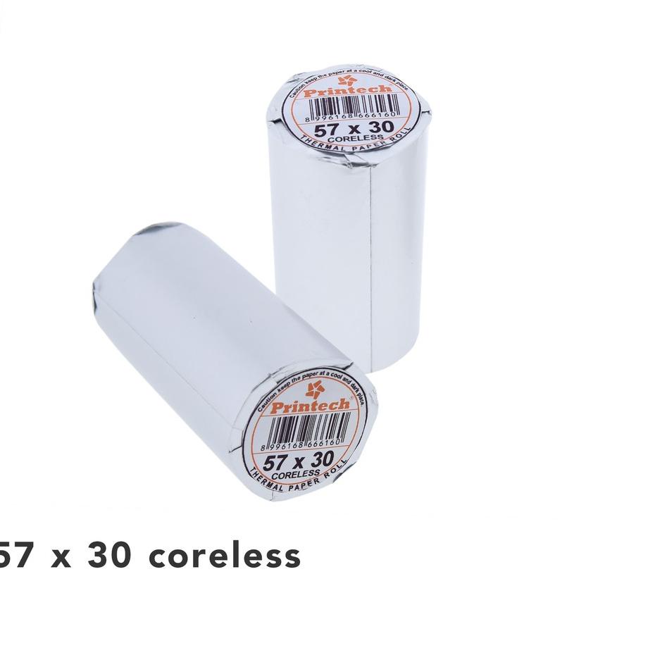 

Terlaris 오빠 PRINTECH Kertas Thermal Kasir 57x30 Coreless 10 Roll - 03002-2
