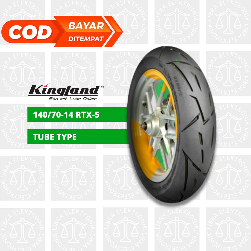 KINGLAND AXCERO KING JAGUAR Ban Motor Aerox Ring 14 Uk 140/70-14 Tubeless Aerox Belakang - KINGLAND 