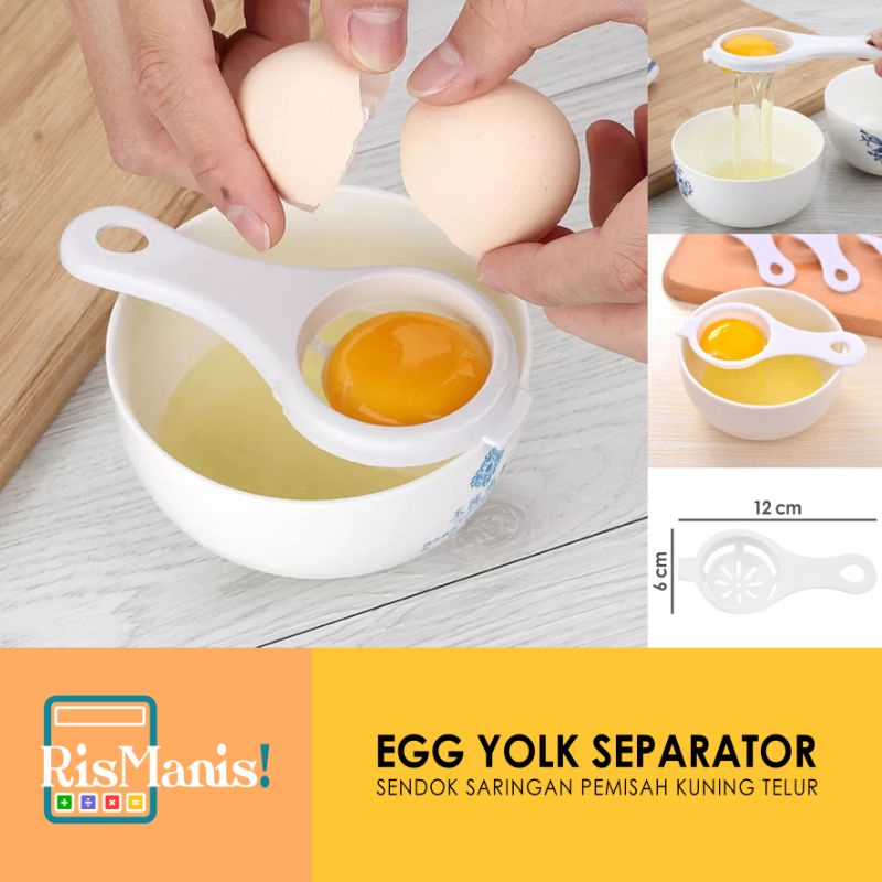 EGG YOLK SEPARATOR - Sendok Pemisah Kuning Telur Saringan Telor Penyaring Dapur Food Grade Premium