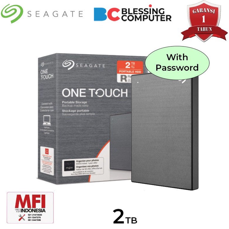 Hardisk External Seagate One Touch 2TB / Hardisk Eksternal Seagate GRY