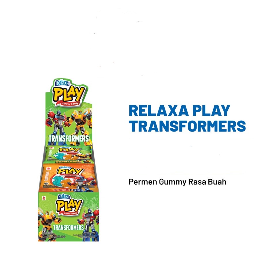PERMEN GUMMY CANDY RELAXA PLAY TRANSFORMERS 12GR x 12PCS