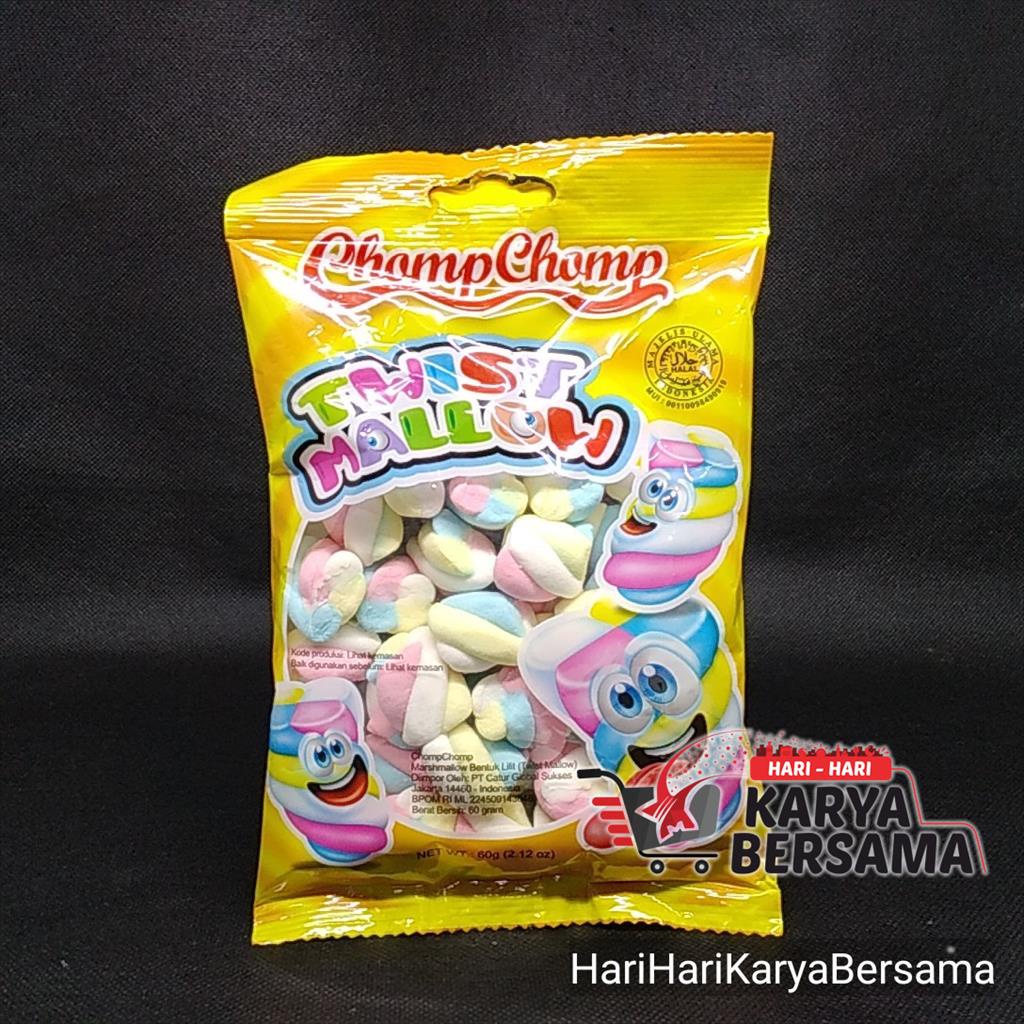 

CHOMP CHOMP TWIST MALLOW MARSHMALLOW BENTUK LILIT 60GR