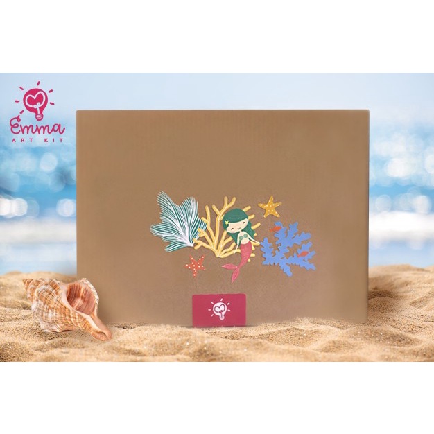 

Berkualitas Make With Emma: Seafoam Mermaid Wooden Plaque Art Kit + Detailing Set Gilaa!!!