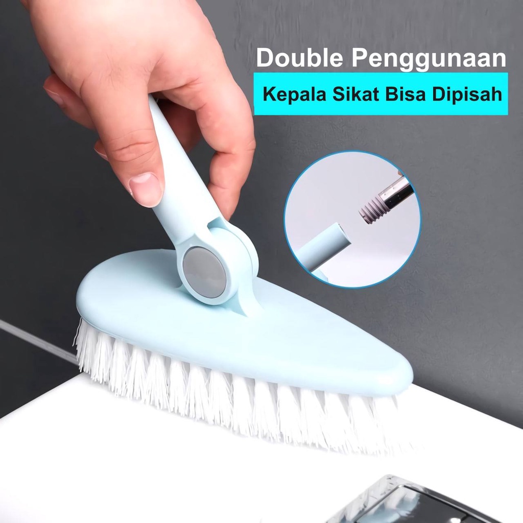 KAGK Gagang Panjang Portable Kamar Mandi Sikat Lantai Pembersih Dinding