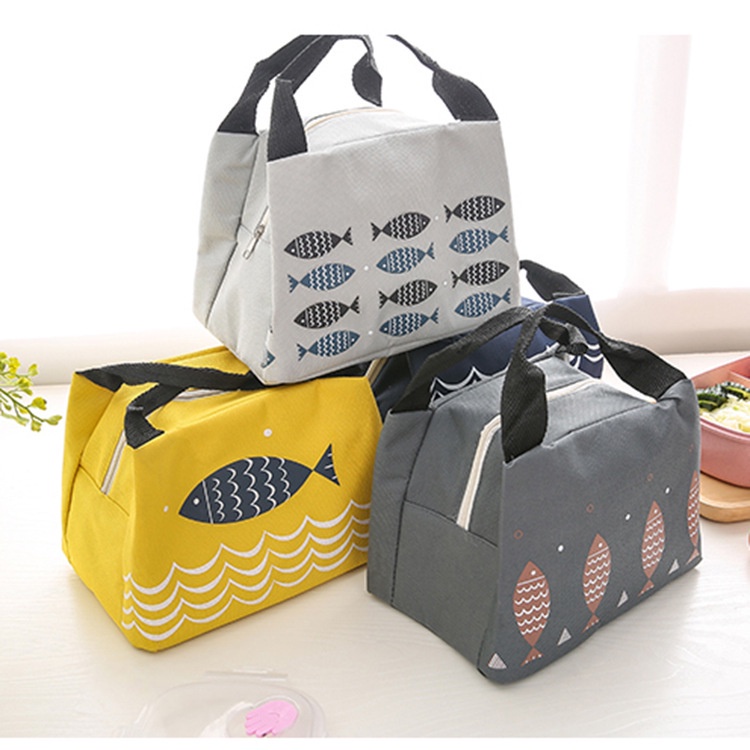 ❀ Chingu ❀ PA075 Tas Bekal Karakter Ikan Lunch Cooler Bag Makanan Aluminium Kotak Makan Import Murah