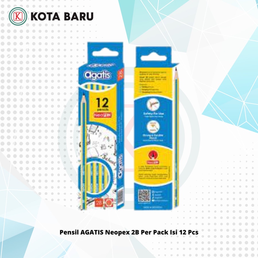

Pensil AGATIS Neopex 2B Per Pack Isi 12 Pcs