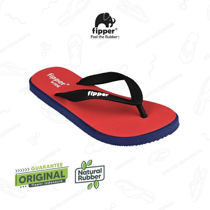 Fipper Wide Blue Snorkel Red Black / Blue Sky Black Green Apple