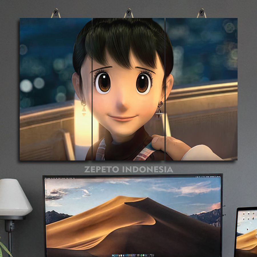 Jual DEKORASI KAMAR COWOK CARTOON GAMBAR FOTO DORAEMON 45X30 MULTI