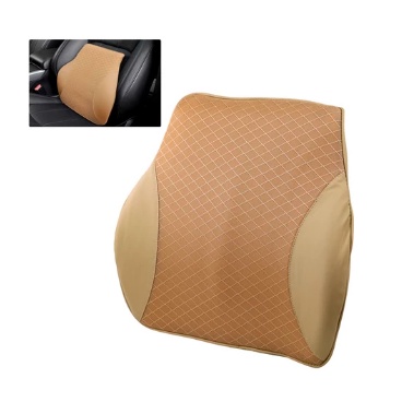 Bantal Mobil Bantal Leher Mobil Bantal Puggung Mobil Memory Foam Katun Linen Car Neck Back Pillow