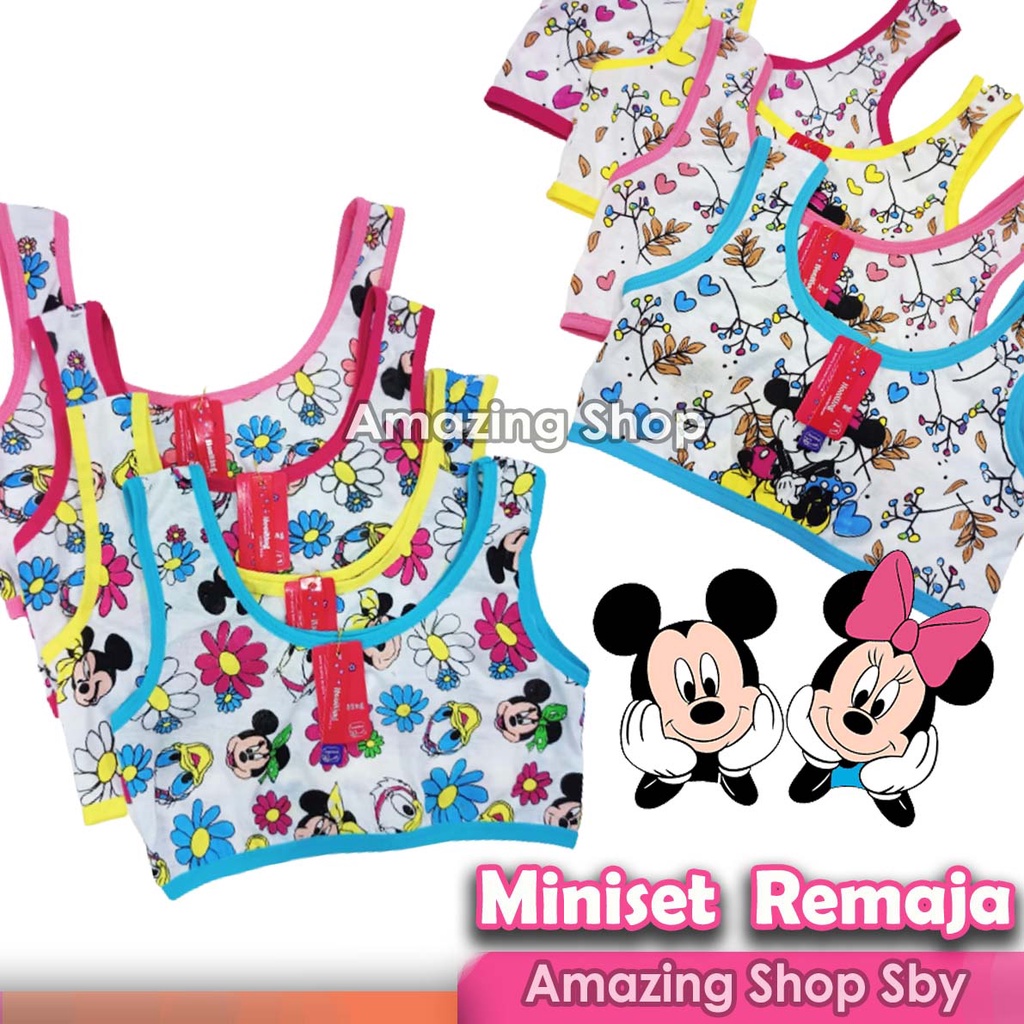 Miniset Anak Perempuan / Remaja / BH Remaja Putri / Miniset Anak Cewek ABG Karakter Murah Amazing Shop SBY