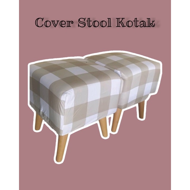 Custom Size dan Motif Cover sofa / Sarung bantal / Penutup / Pelindung Stool Kotak Bulat Bench Panja