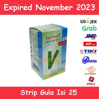 Image of Easy Touch Strip Tes Gula Darah Isi 25 Stik Glukosa Expired ED Panjang EasyTouch