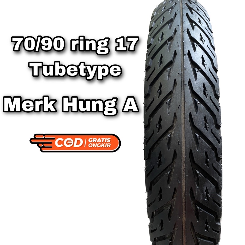 Ban Motor ukuran 70/90 r 17 merk Hung A tubetype
