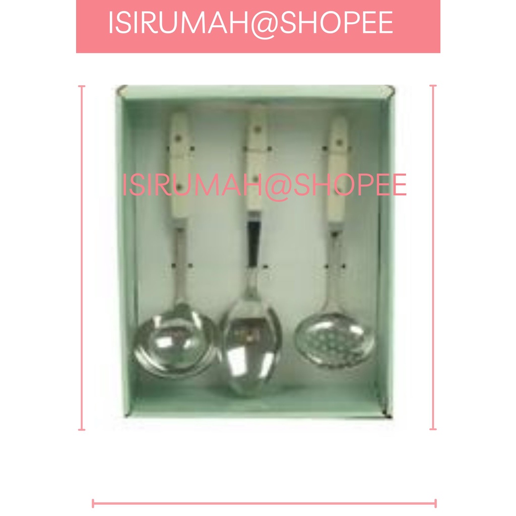 Appetite Set 3 Pcs Sendok Saji Dgn Saringan Serving Spoon With Skimmer