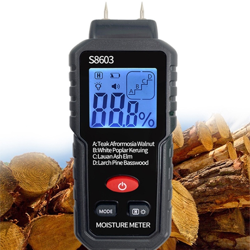 Zzz Alat Tester Kelembaban Kayu Tipe Pin Untuk Dinding