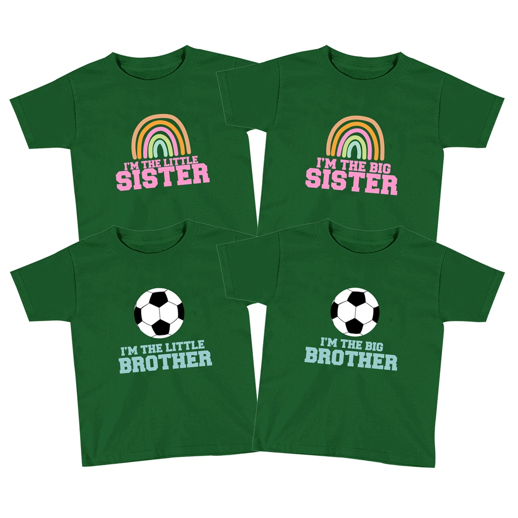 Kaos Couple Kaos Anak Pelangi Bola Rainbow Football ball Distro 1-10 Tahun Laki Laki Perempuan Unisex Sibling tee Series kaos bro sis Family Couple Lil Sister Big Sister Lil Brother Big Brother Kaos Termurah Kualitas Premium - Kaos Polos Senja