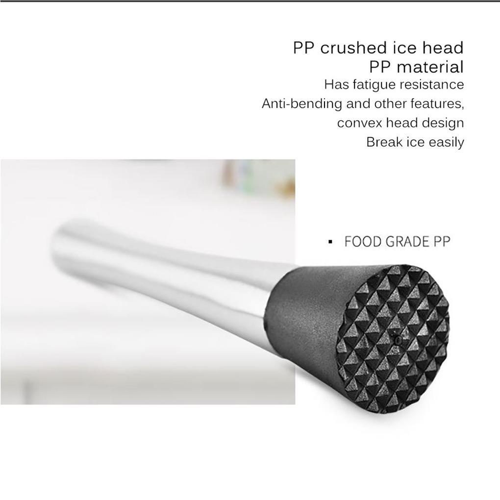 Home Use Stainless Steel Muddler Bar Mixer Stirrer Cocktail Penghancur Es Buah