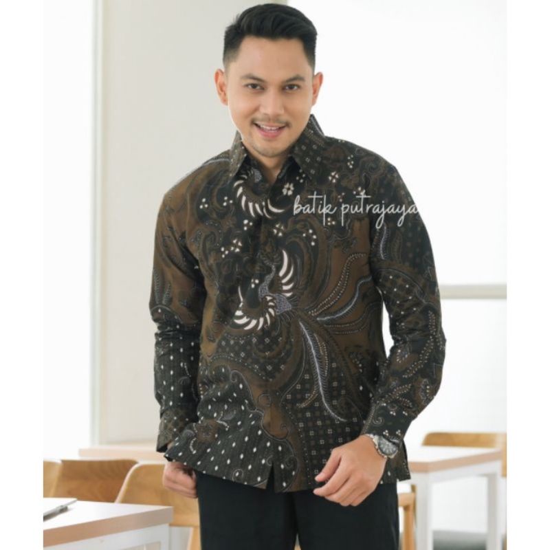 BASUDARA Baju Batik Pria Lengan Panjang Furing Modern Premium Kemeja Solo