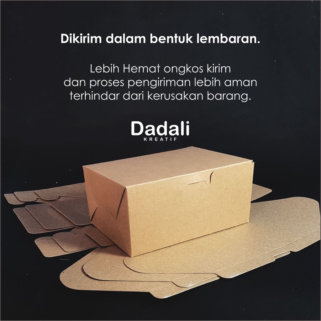 Dus Snack Box Laminasi Kraft Coklat Tebal 290gsm Dus Kue / Fried Chicken / Martabak / Roti bakar