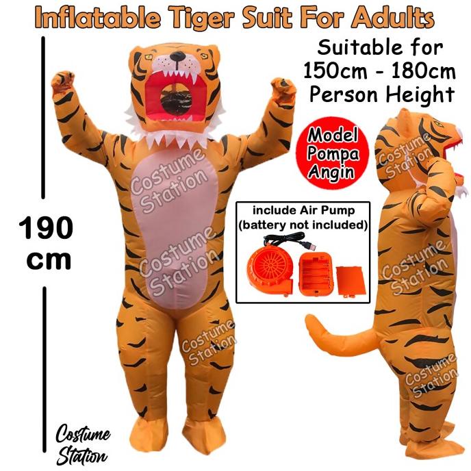 Kostum Tiger Macan / Costume Singa Lion Animal Hewan Binatang dewasa