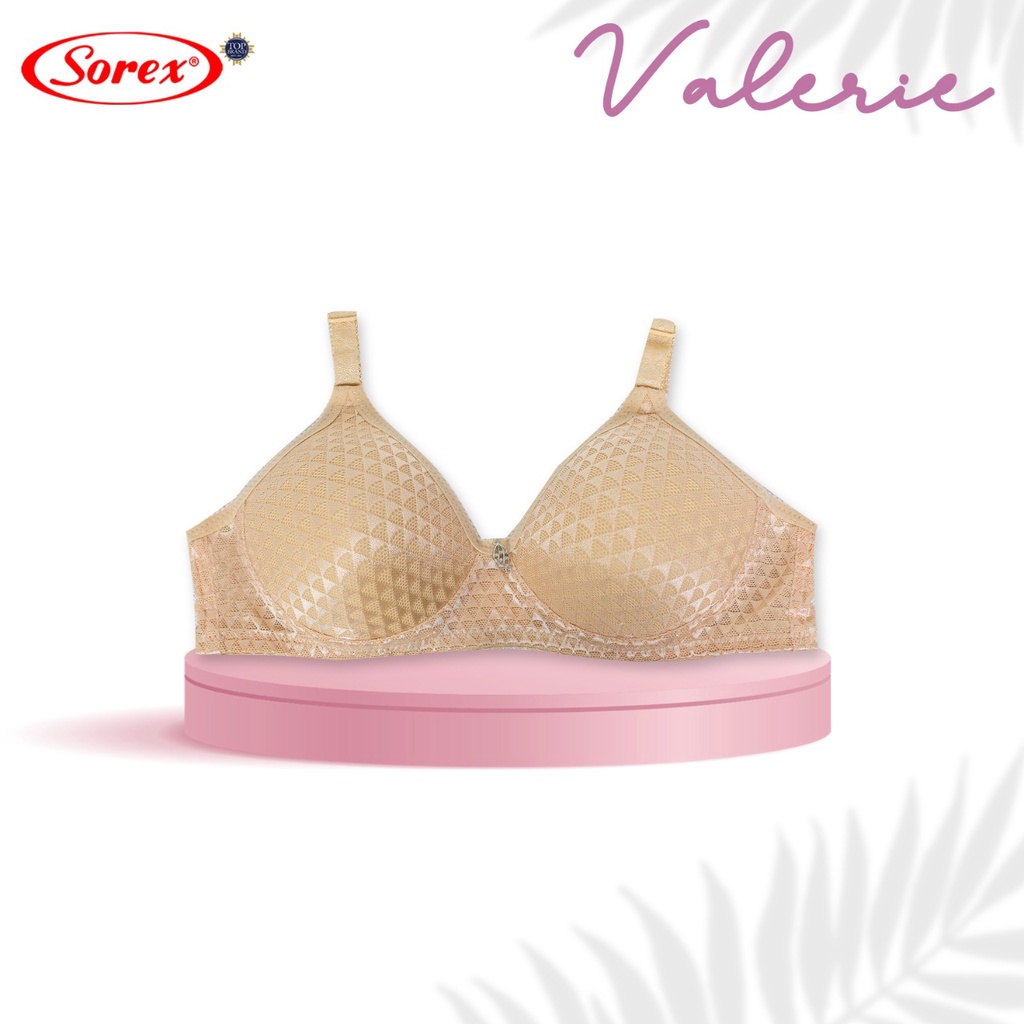 Sorex BH Wanita Busa Tanpa Kawat Kait 2 Setara Cup A-B Cup 3/4 valerie Harian Bra 33481 - Pakaian Dalam Wanita - 1 pcs