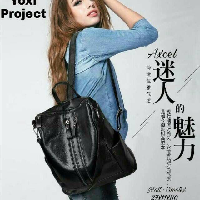 SPESIAL PROMO 7.7 - TAS RANSEL WANITA KULIT MURAH IMPORT BATAM KEKINIAN BACKPACK WANITA KOREA STYLE ORIGINAL TERBARU KULIAH SEKOLAH KERJA TAS RANSEL BACKPACK FASHION WANITA TAS RANSEL WANITA