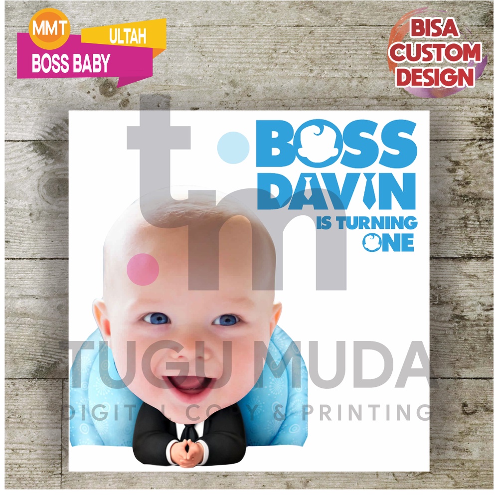 Cetak Banner|Backdrop|Spanduk Ultah / Ulang Tahun Anak - BOSS BABY
