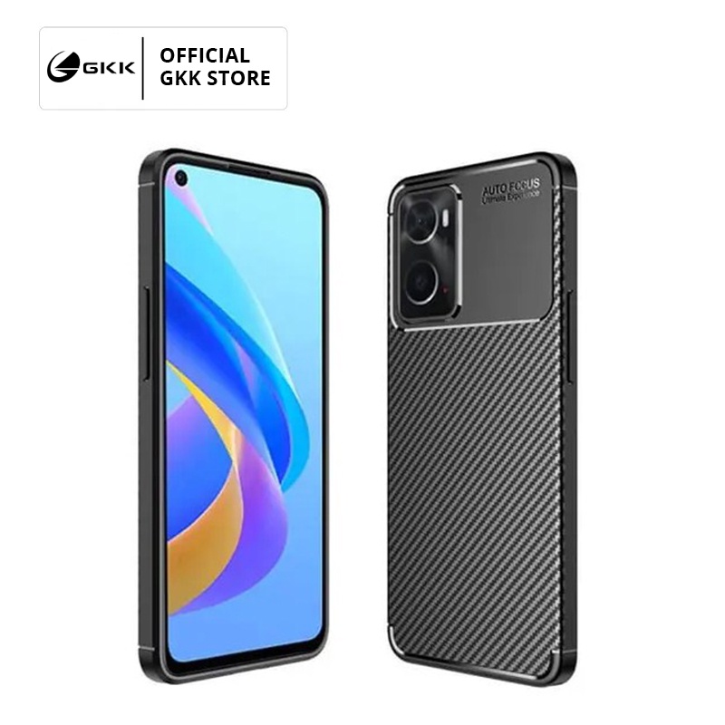 GKK Casing Oppo A76 A96 Carbon Fiber Softcase Anti Panas