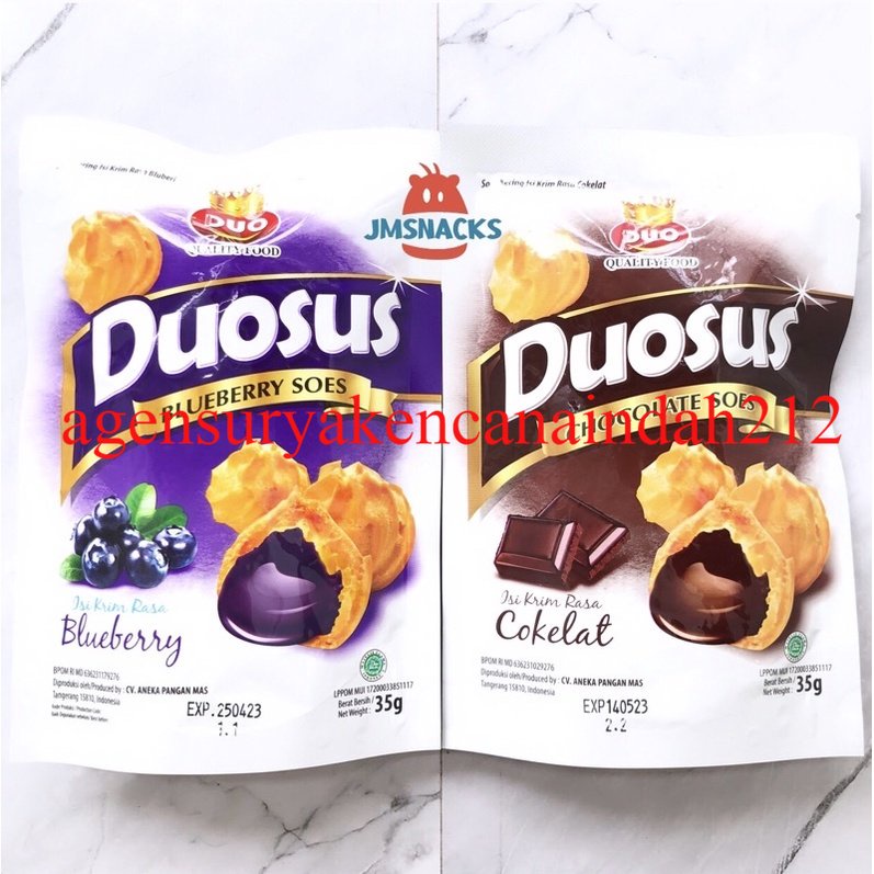 

[PROMO!!] Duosus soes coklat / blueberry / mystar mini nikmat 35 gram - cemilan sus enak termurah