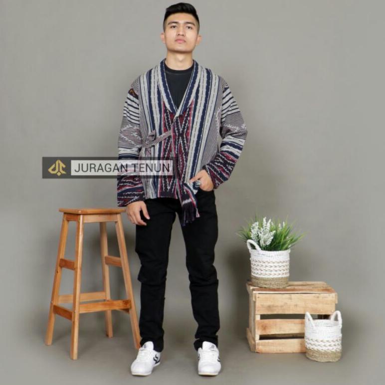 KAG.18Oc22ᴶ ▪ Baju Tenun Kimono Pria Etnik ( 6 Varian )
