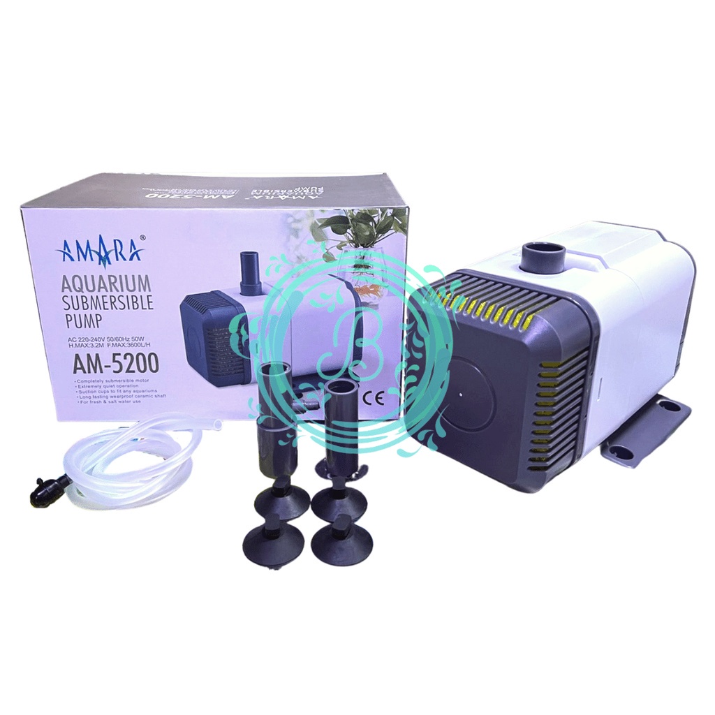 Amara AM-5200 5200A Pompa Air Celup Aquarium Aquascape Hidroponik Submersible Water Pump Power Head