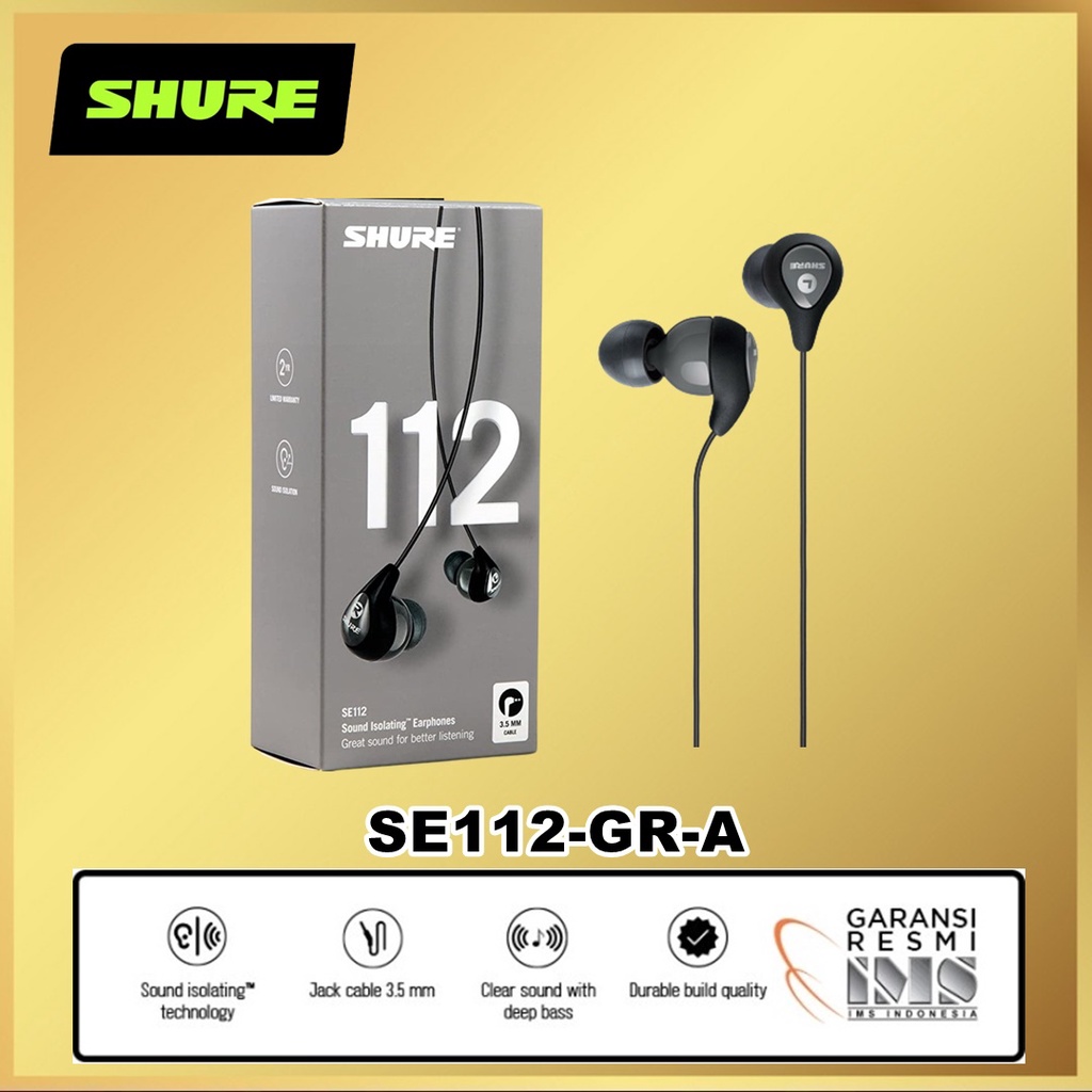 Shure SE112 SE 112 Professional Sound Isolating™ Earphones Headset