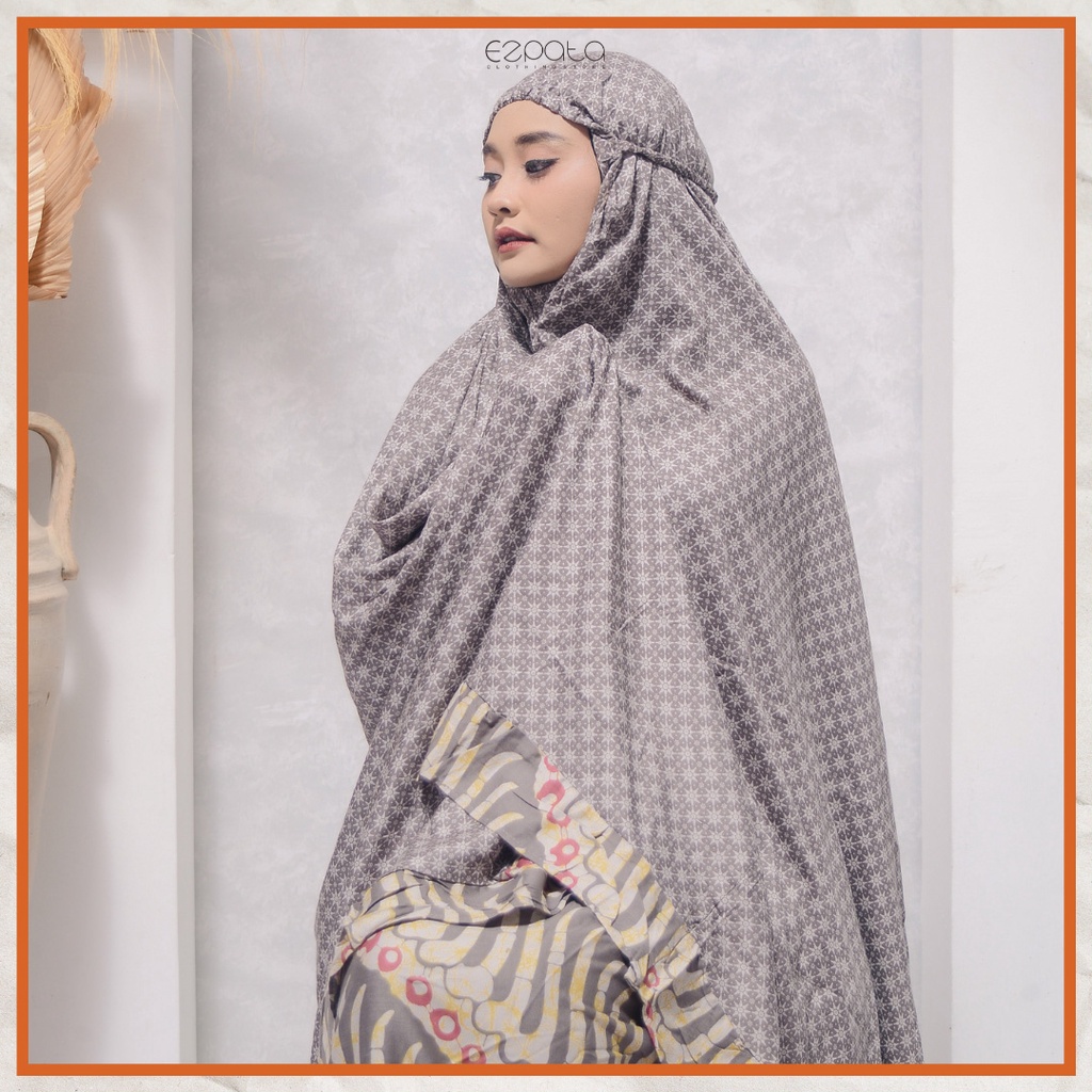 Ezpata Mukena Bali Batik Dewasa Putusan Taruntum Lawasan Jumbo Bahan Rayon Premium Adem dan Halus