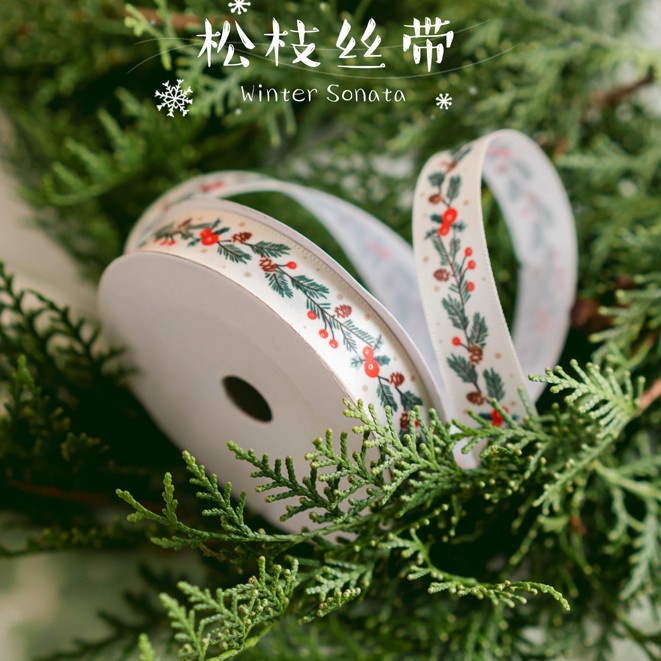 

(Harga 5meter) pita natal satin pita Christmas pita pohon natal ribbon