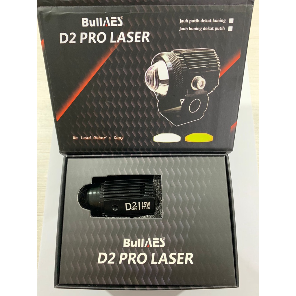 Lampu Tembak D2 PRO LASER 15 Watt BULLAES AES lampu kabut foglamp