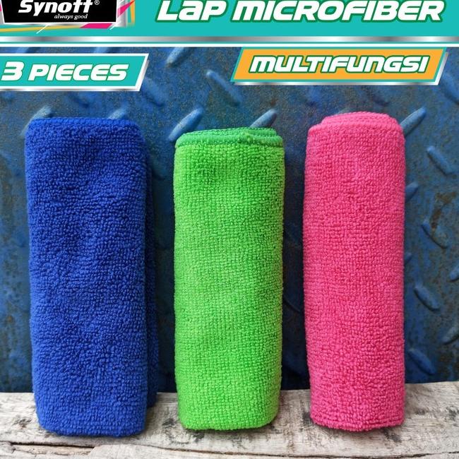 Harga Terbaik--Kain Lap Microfiber Mobil Dapur Packing Sterile Synott Super Serap Air