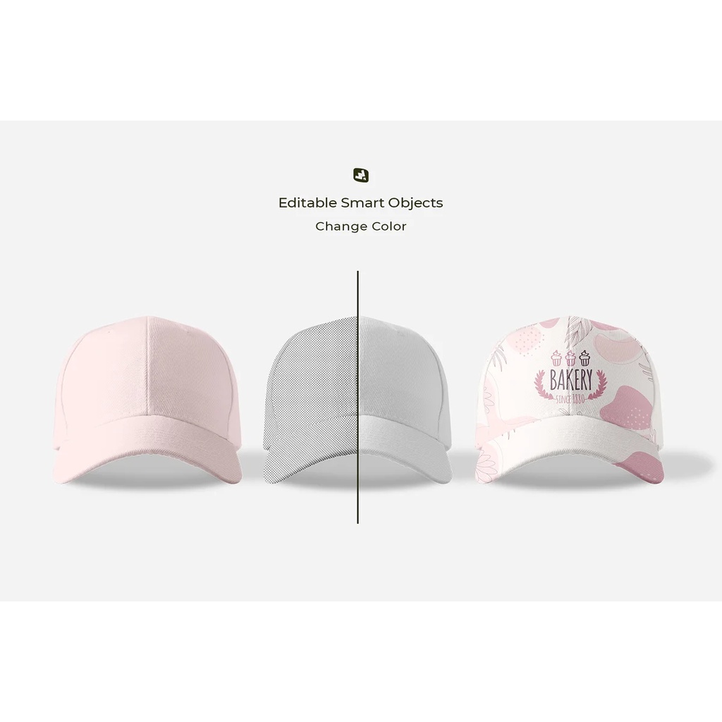 Velcro Snapback Baseball Cap Mockup